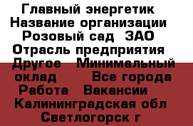 Главный энергетик › Название организации ­ Розовый сад, ЗАО › Отрасль предприятия ­ Другое › Минимальный оклад ­ 1 - Все города Работа » Вакансии   . Калининградская обл.,Светлогорск г.